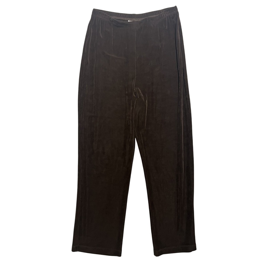 Chico's Travelers Women's Size 1 (M/L) Brown‎ Velour Elastic Waist Pull-On Pants